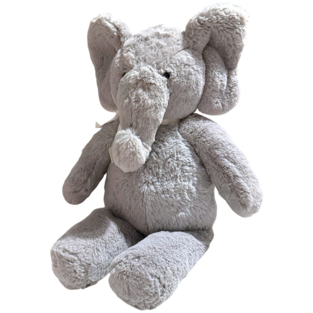 Pottery Barn Kids Gray Plush Elephant Stuffed Animal 17.5" Nursery Decor Toy - Picture 4 of 10